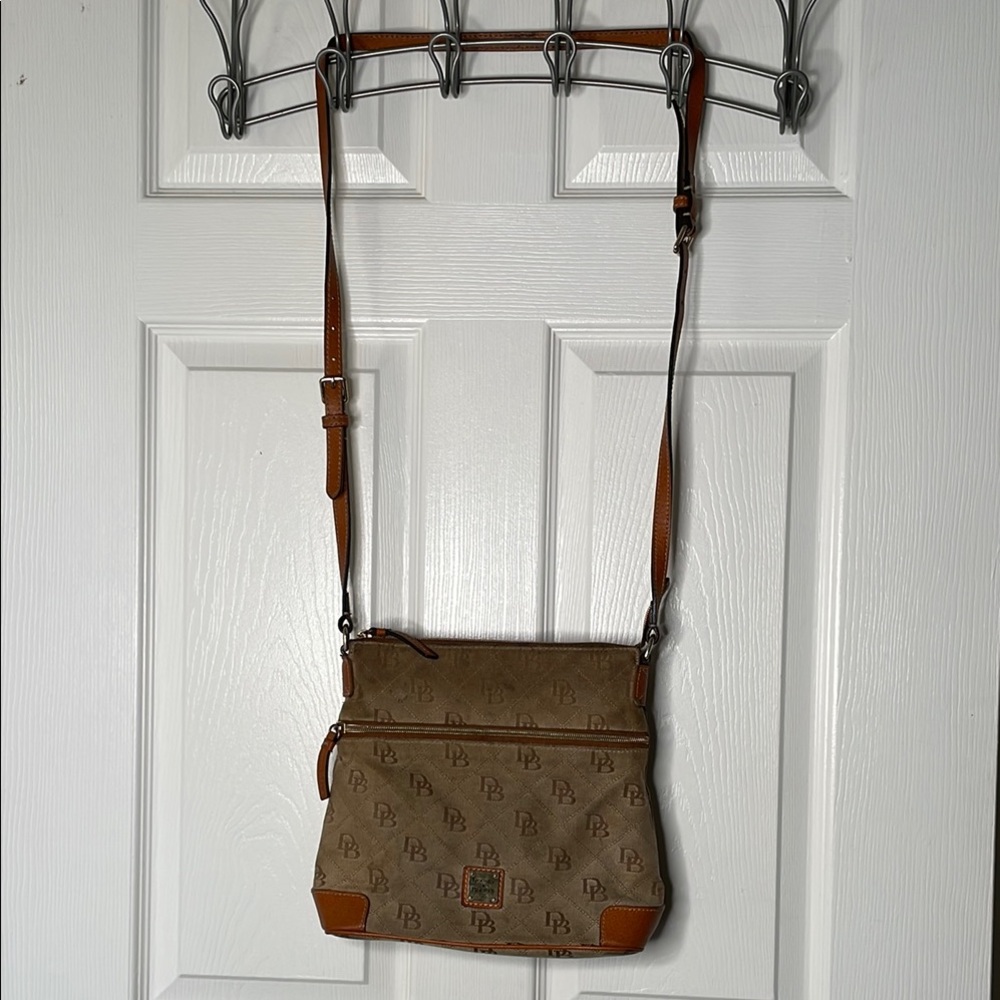 Dooney & Bourke canvas & leather Crossbody handbag
